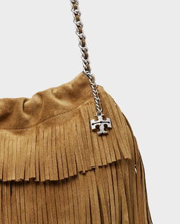 Brązowa torebka z frędzlami Fleming - Image #4