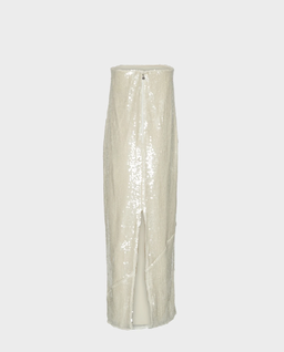 Biała cekinowa sukienka Sequin maxi - Image #1