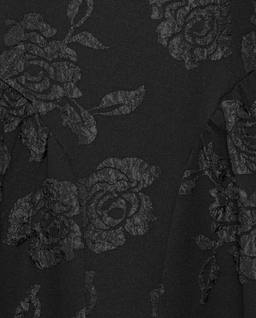 Czarna żakardowa sukienka midi - Image #1