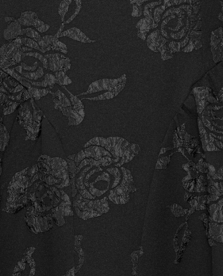 Czarna żakardowa sukienka midi