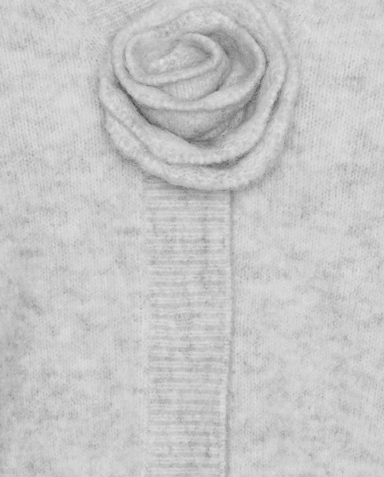 Dzianinowy kardigan z bufiastymi rękawami