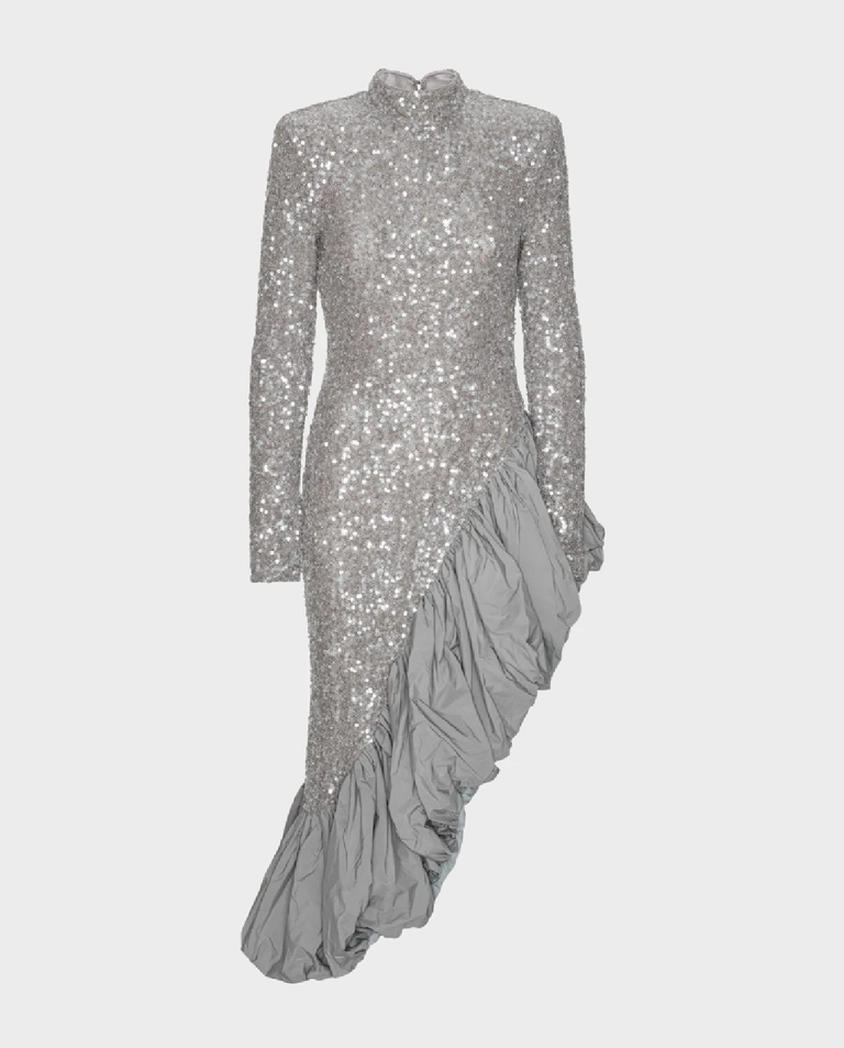 Asymetryczna sukienka z cekinami