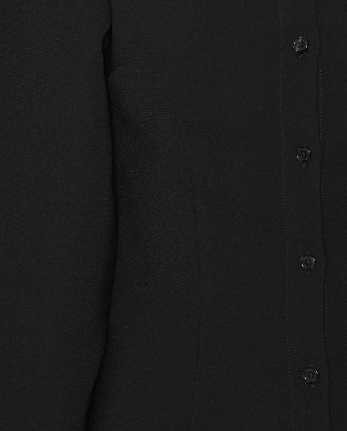 Czarna koszula z bufiastymi rękawami - Image #4