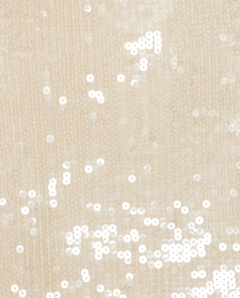 Kremowa sukienka mini z cekinami