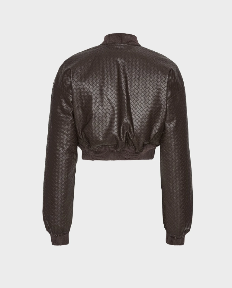 Ciemnobrązowa kurtka bomber