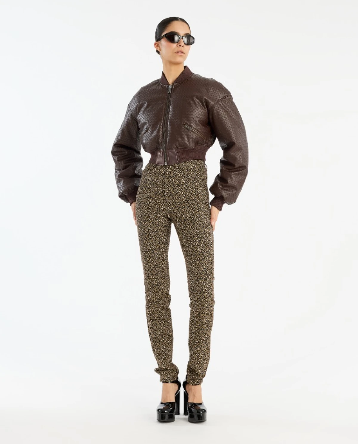 Ciemnobrązowa kurtka bomber - Image #3