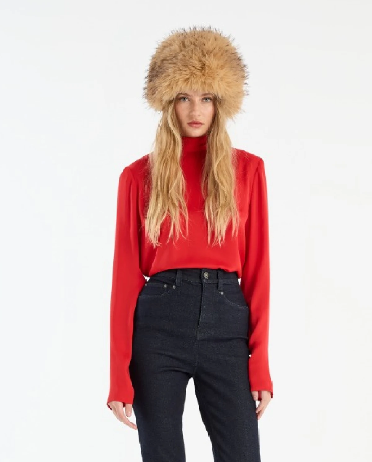 Satynowy top z drapowanym tyłem - Image #0