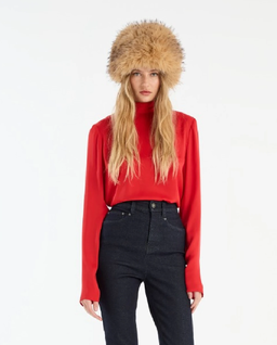 Satynowy top z drapowanym tyłem - Image #0