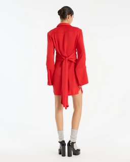 Satynowa sukienka koszulowa - Image #3