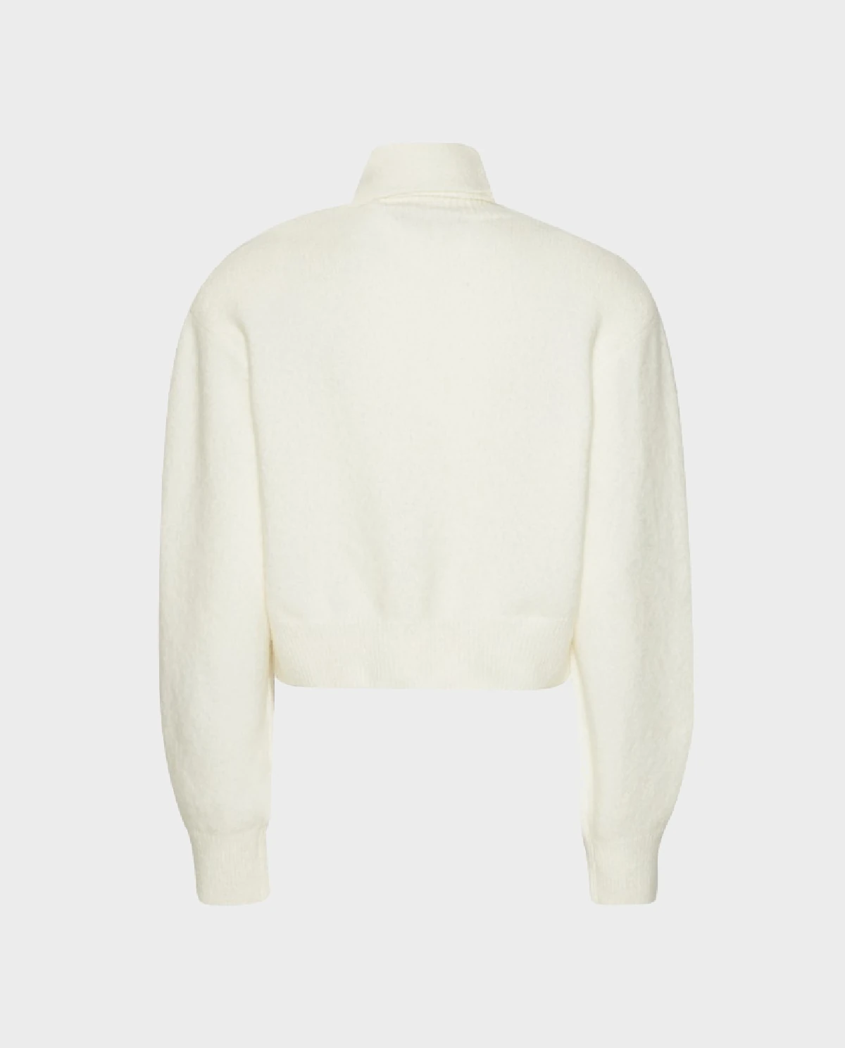 Dzianinowy biały kardigan - Image #1