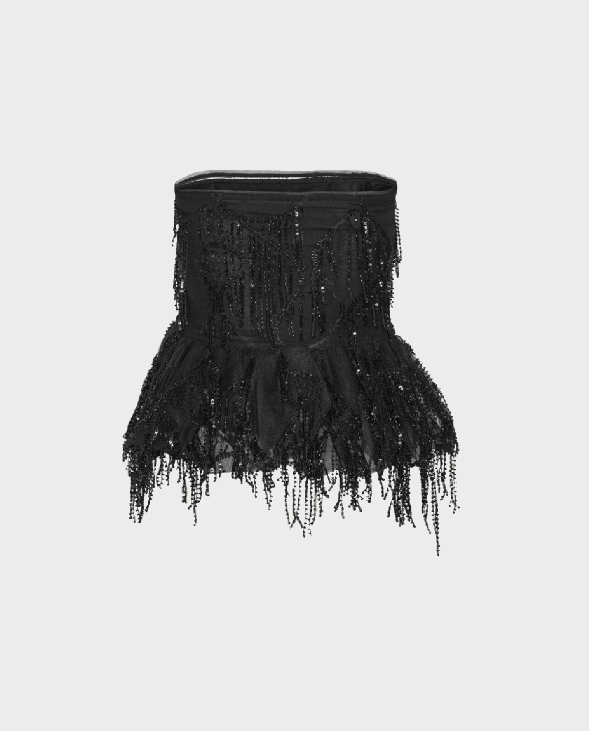 Czarny top z cekinami - Image #1