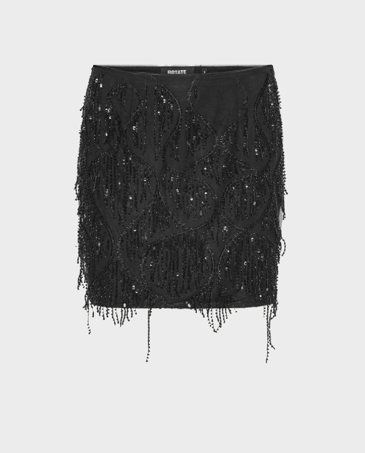 Czarna spódnica mini z cekinami - Image #0