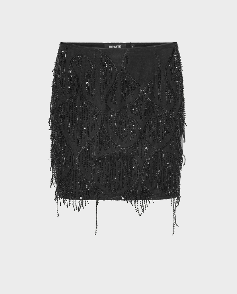 Czarna spódnica mini z cekinami