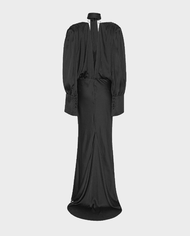 Czarna sukienka maxi