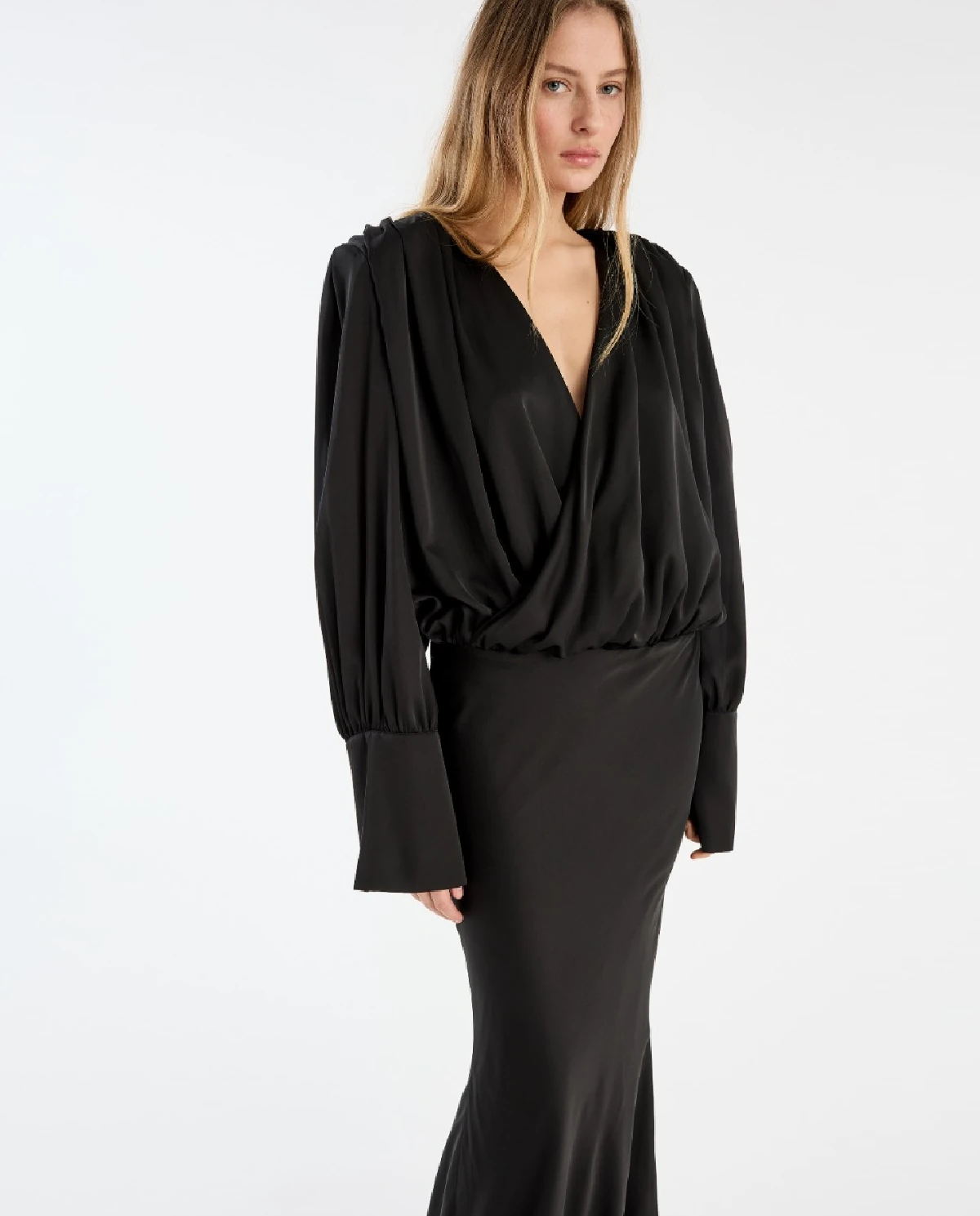 Czarna sukienka maxi - Image #4