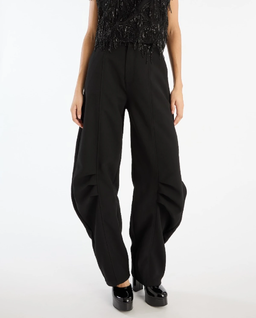 Czarne spodnie garniturowe balloon - Image #0