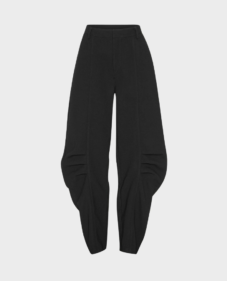 Czarne spodnie garniturowe balloon