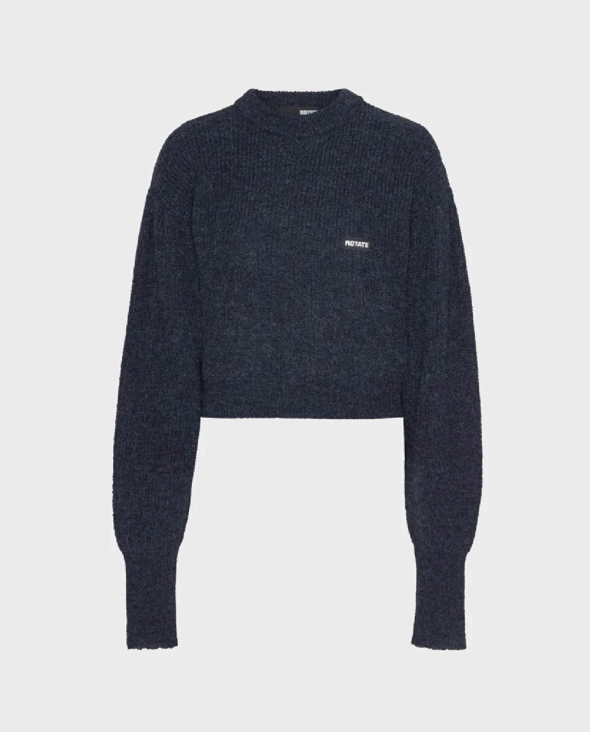 Granatowy dzianinowy sweter z logo - Image #0