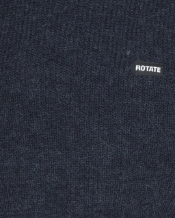 Granatowy dzianinowy sweter z logo - Image #2