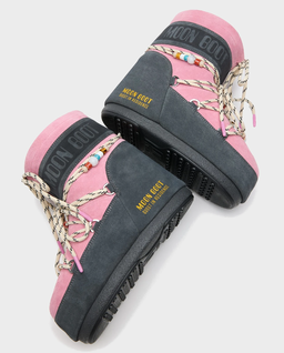 Różowo-szare śniegowce Moon Boot x Guest In Residence Icon Low - Image #2