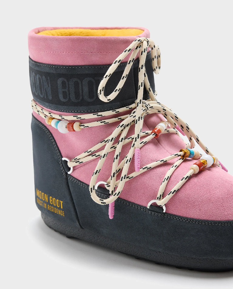 Różowo-szare śniegowce Moon Boot x Guest In Residence Icon Low - Image #4