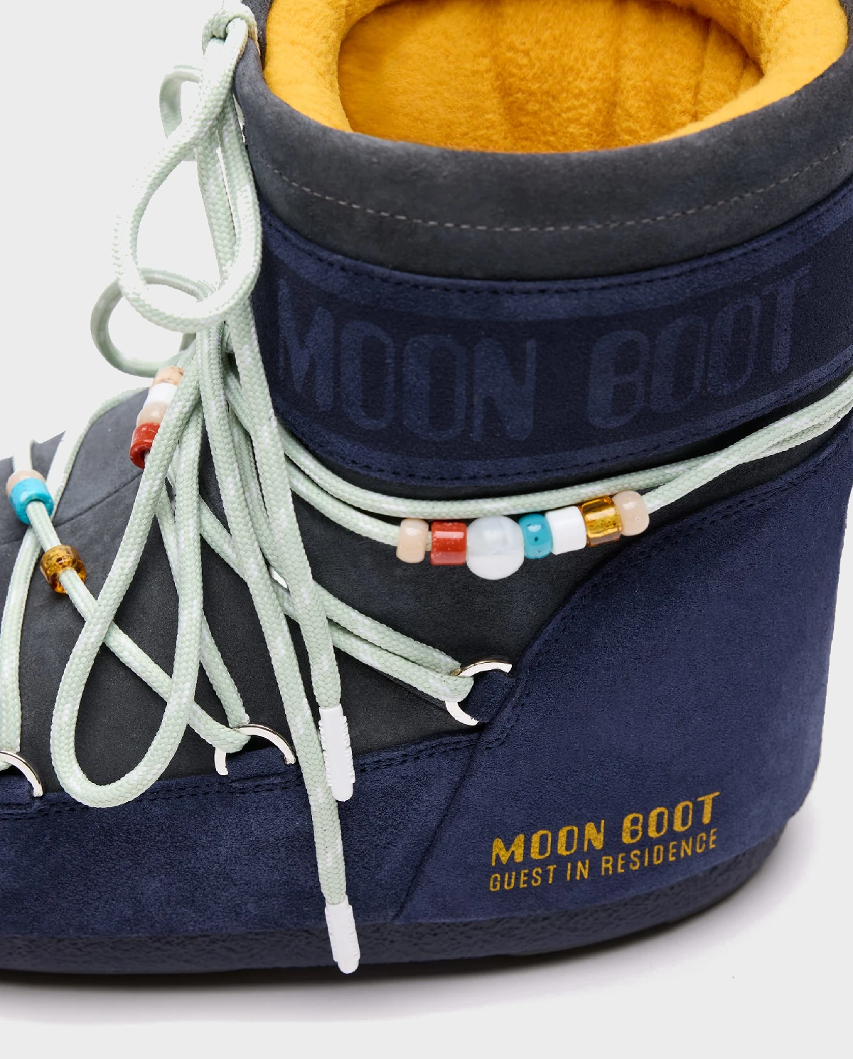 Szaro-granatowe śniegowce Moon Boot x Guest In Residence Icon Low - Image #3