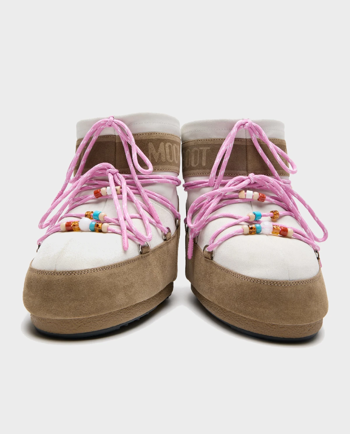 Brązowo-białe śniegowce Moon Boot x Guest In Residence Icon Low - Image #2