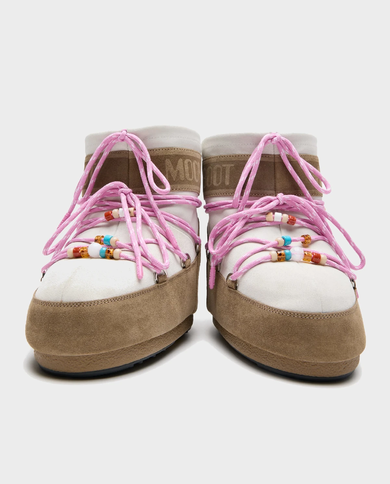 Brązowo-białe śniegowce Moon Boot x Guest In Residence Icon Low - Image #2