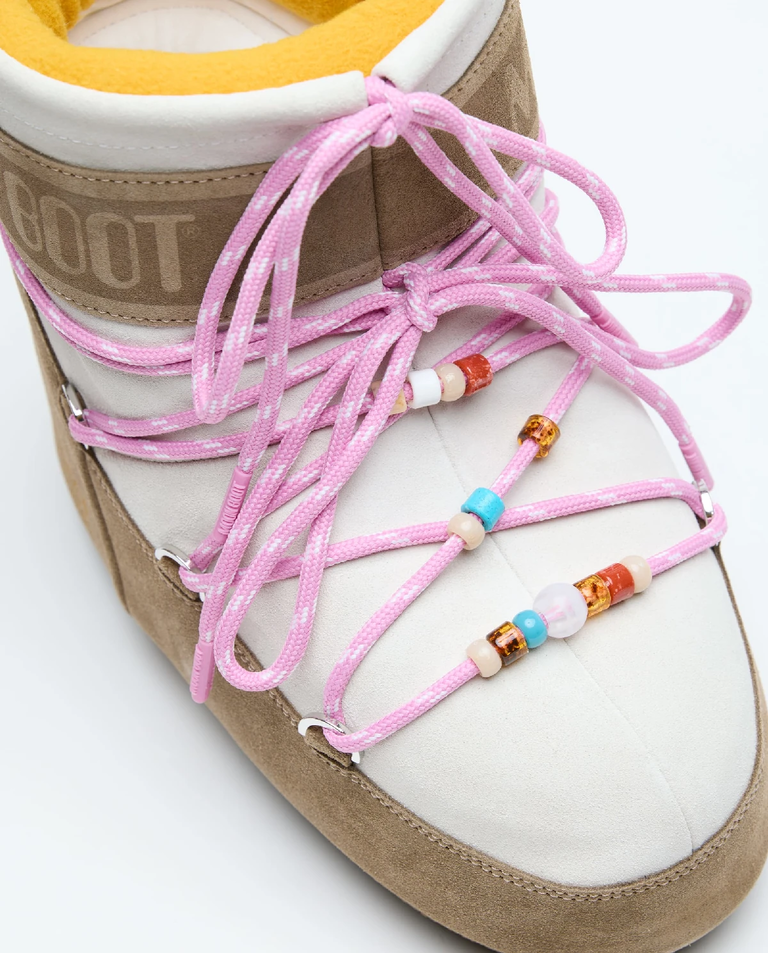 Brązowo-białe śniegowce Moon Boot x Guest In Residence Icon Low - Image #3