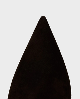 Brązowe kozaki na szpilce Miss Z 80 - Image #5