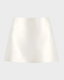 Biała mini spódniczka z jedwabiu Lou - Image #0
