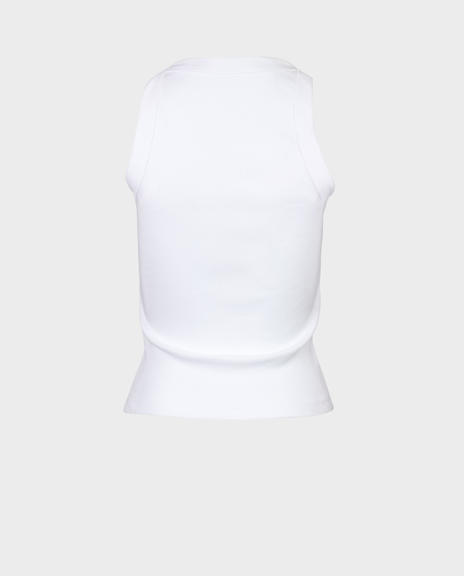 Tank top prążkowany biały - Image #1
