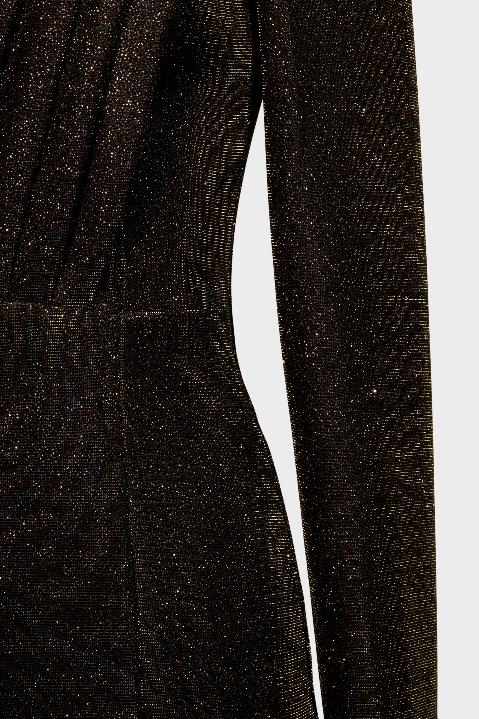 Długa błyszcząca sukienka z rozcięciem - Image #2