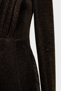 Długa błyszcząca sukienka z rozcięciem - Image #2