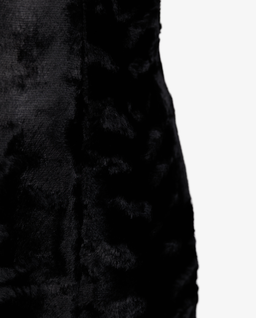 Czarna mini sukienka z futrzanej tkaniny - Image #3