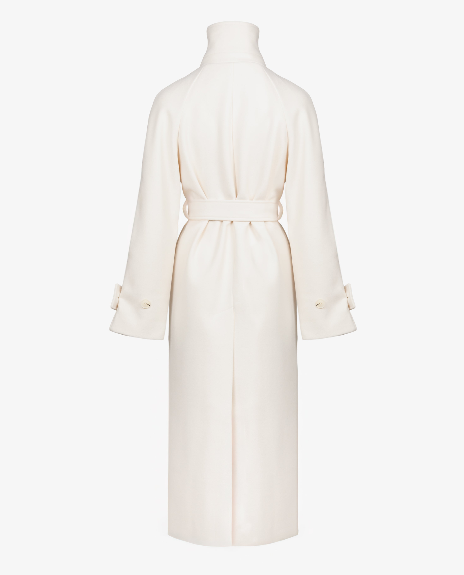 Dwurzędowy perłowy płaszcz z paskiem - Image #4