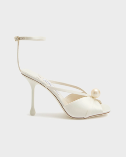 Satynowe sandały na szpilce Siva 95 - Image #0