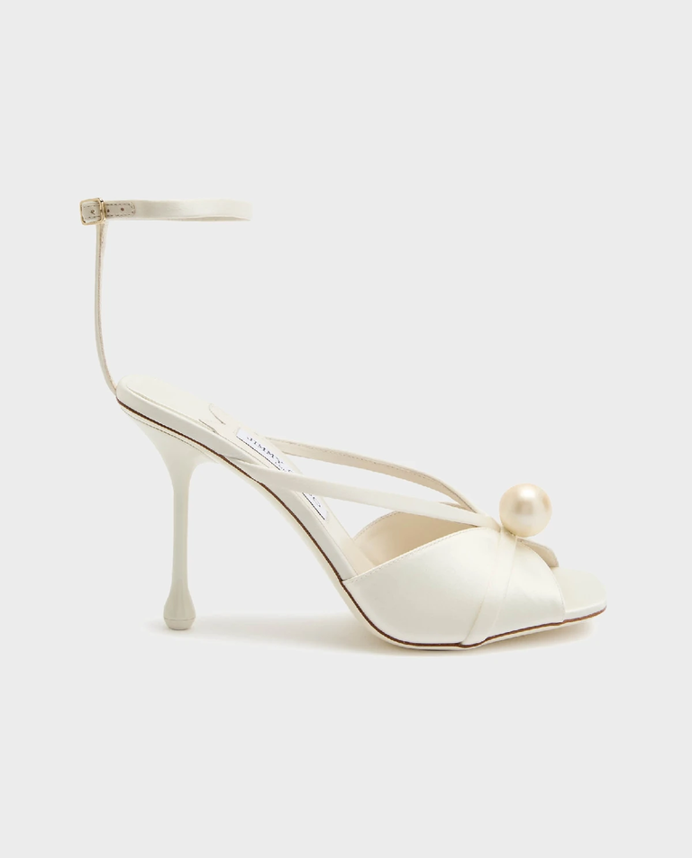 Satynowe sandały na szpilce Siva 95