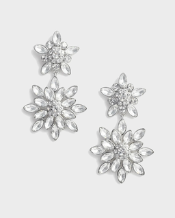 Kryształowe kolczyki w kształcie kwiatów - Image #0