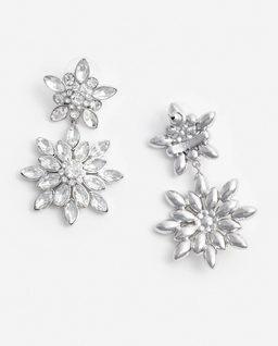 Kryształowe kolczyki w kształcie kwiatów - Image #3