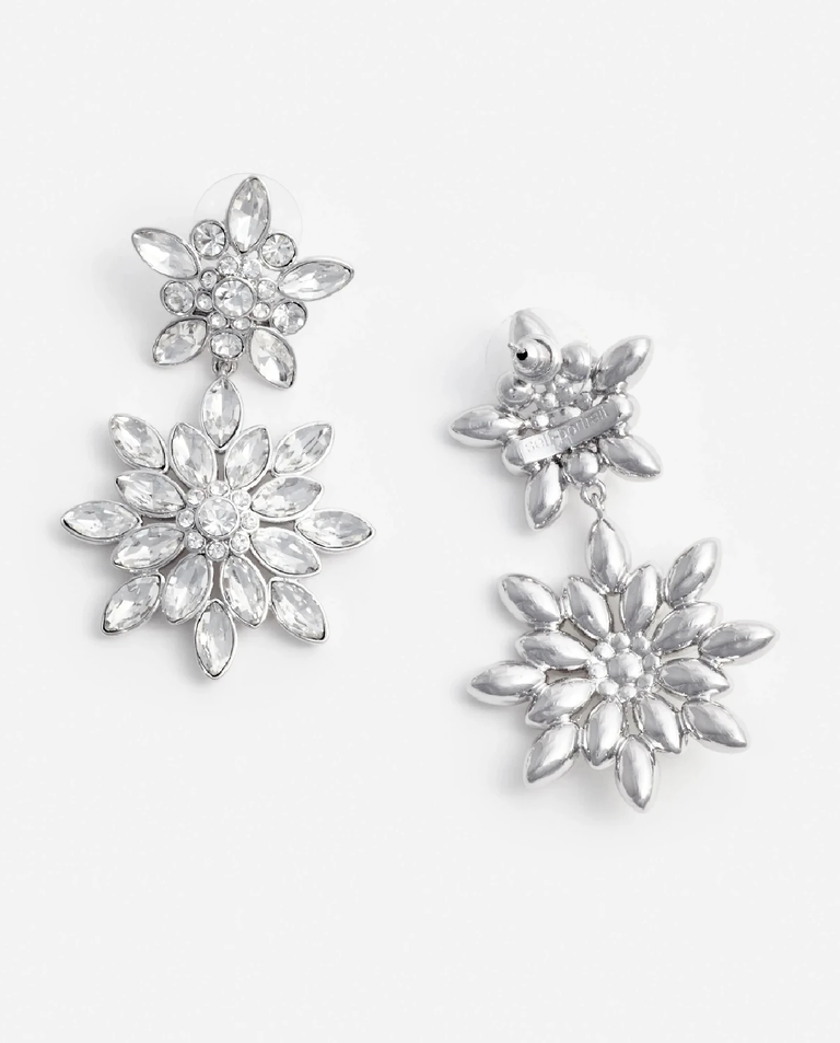 Kryształowe kolczyki w kształcie kwiatów - Image #3