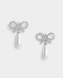 Kolczyki z kryształową kokardką - Image #0