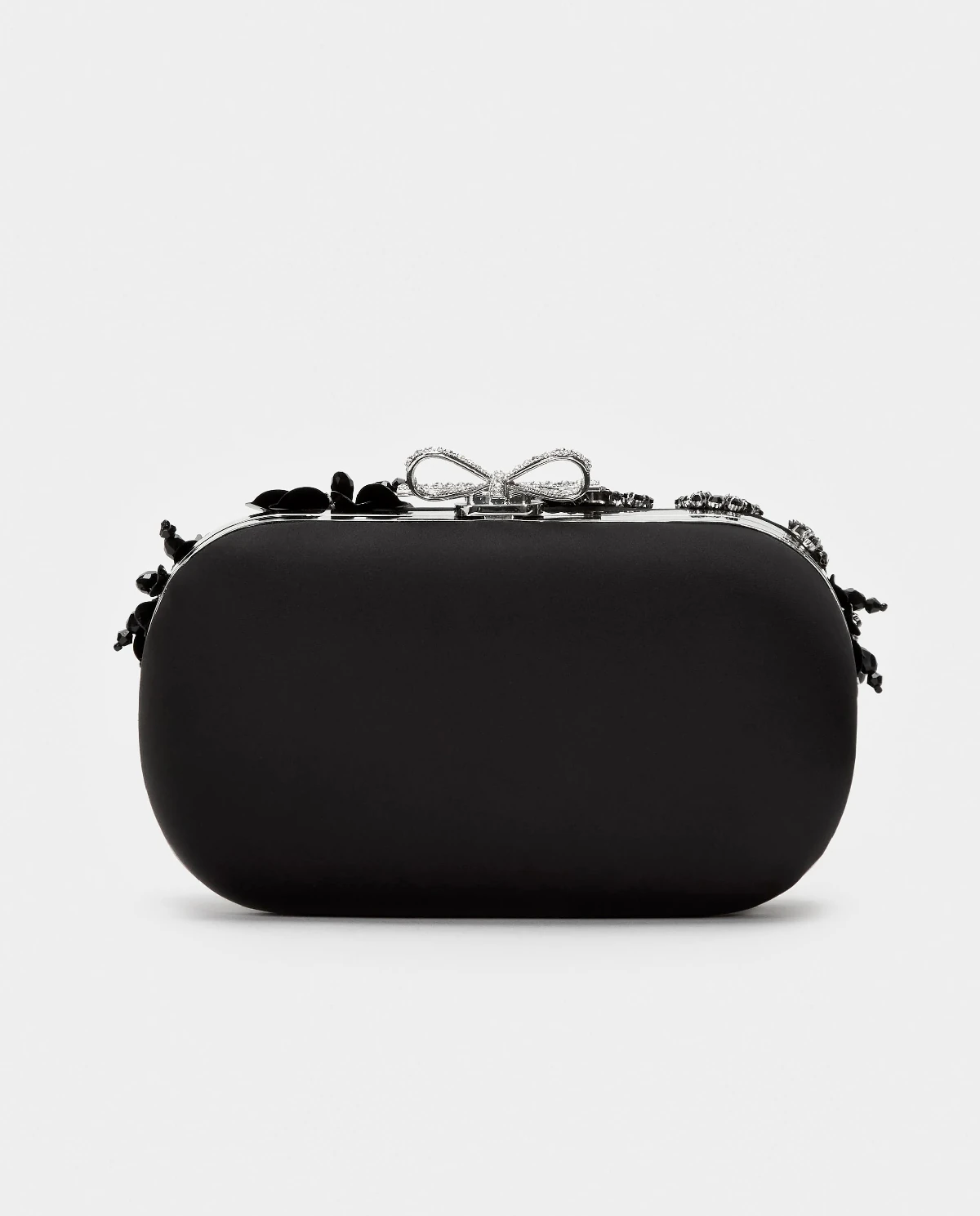 Czarna satynowa kopertówka - Image #1