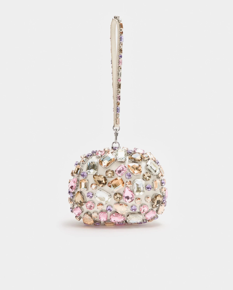 Kryształowa torebka z uchwytem u góry