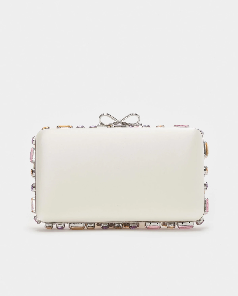 Kremowa kopertówka z kryształkami - Image #2