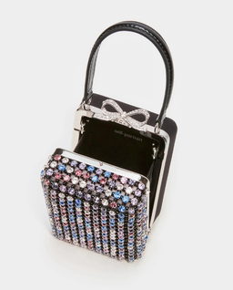 Czarna  torebka z kryształami - Image #3