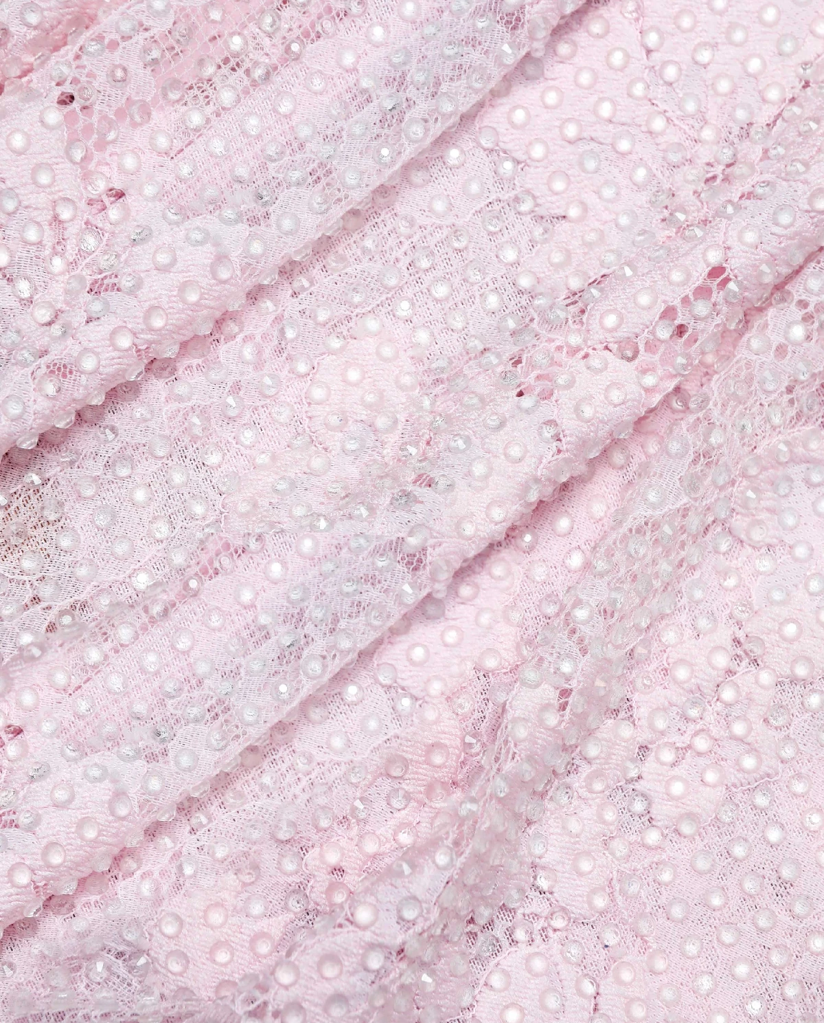 Różowa koronowa sukienka midi - Image #4