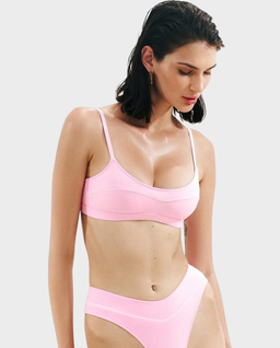 Różowy top od bikini After Sun - Image #0