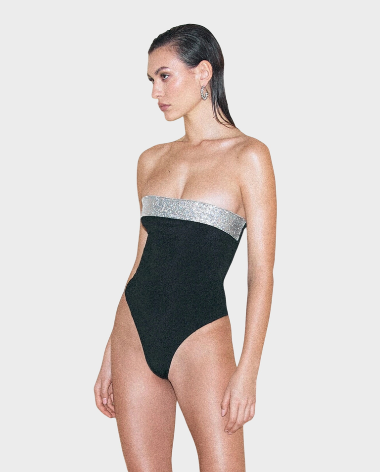 Czarny strój kąpielowy Amalfi