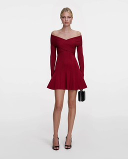 Bordowa sukienka mini - Image #0